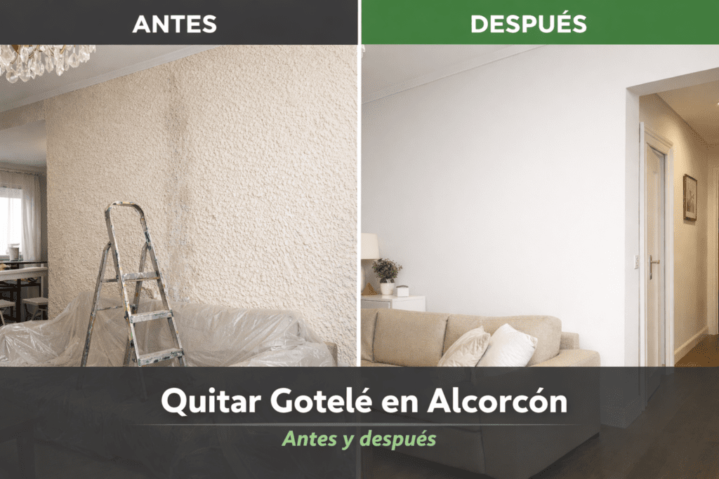 Quitar gotelé en Alcorcón – Expertos en alisado y acabado liso